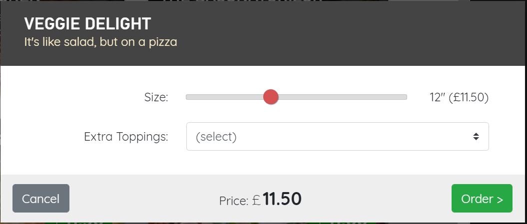 Modal dialog